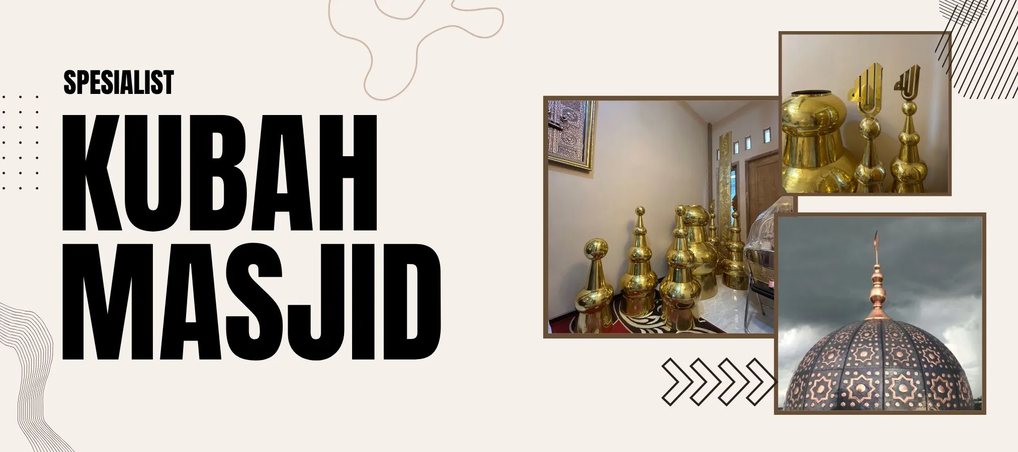 kubah masjid tembaga kuningan terlengkap